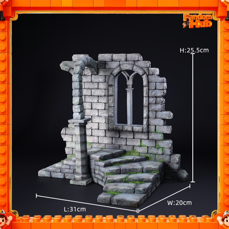 Model Figure Base - Mmmtoys 1/12 Scale Medieval Castle Ruin