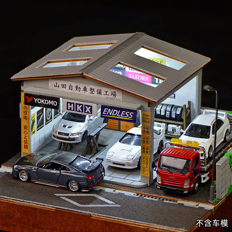 Model Kit Cars - 1:64 Scale DIY Auto Repair Shop