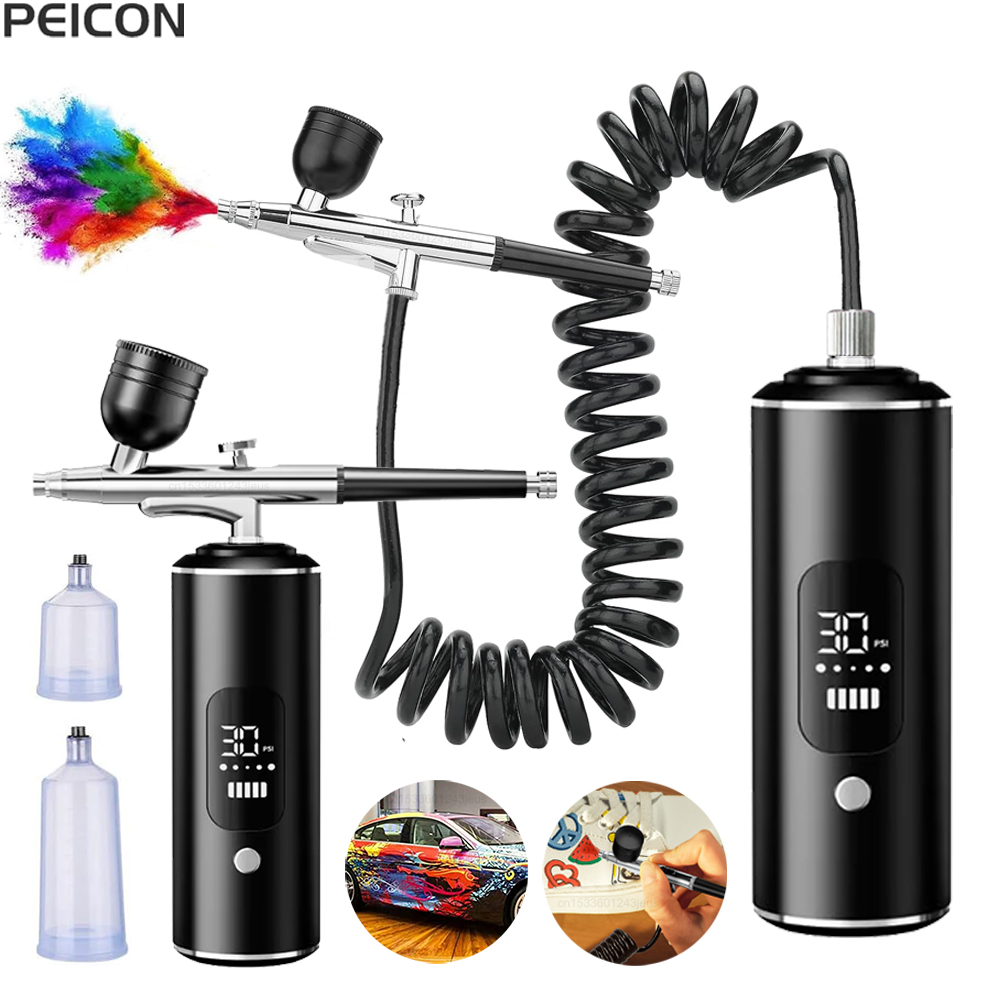 Airbrush Compressor Kit - Airbrush with Compressor Portable Airbrush Painting