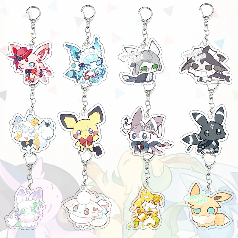 Model Kit Umbreon - Eeve Family Acrylic Keychain Set Sylveon