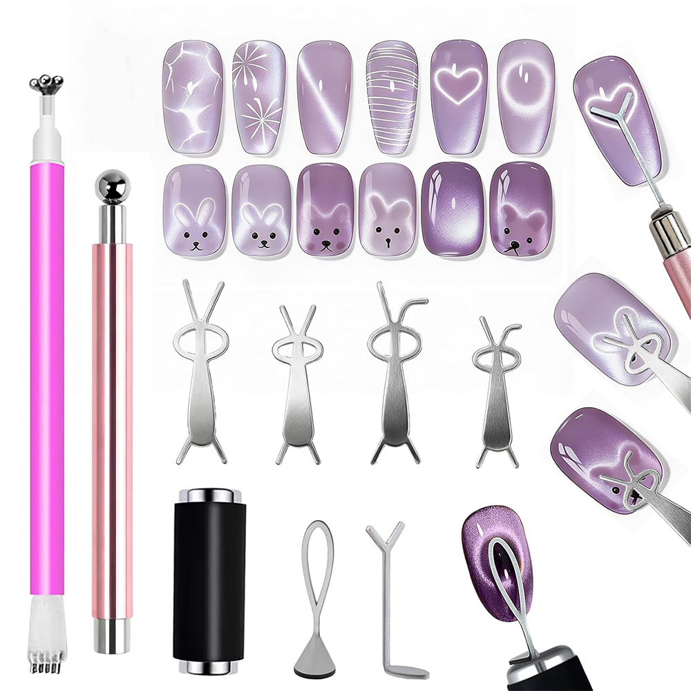 Sanding Stick Set - 10Pcs Cat Eye Nail Magnet Set