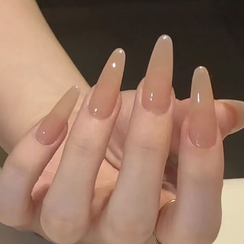 Sanding Stick Set - 24 Pcs Nude Simple False Nails