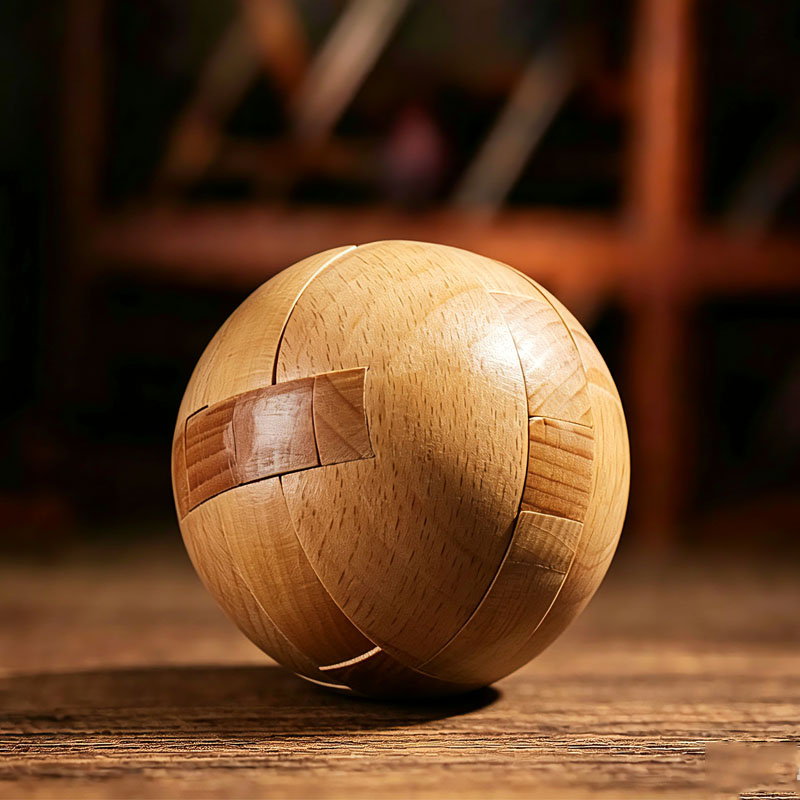 Model Kit Wood - Classic Wooden Puzzle Ball Magic Brain