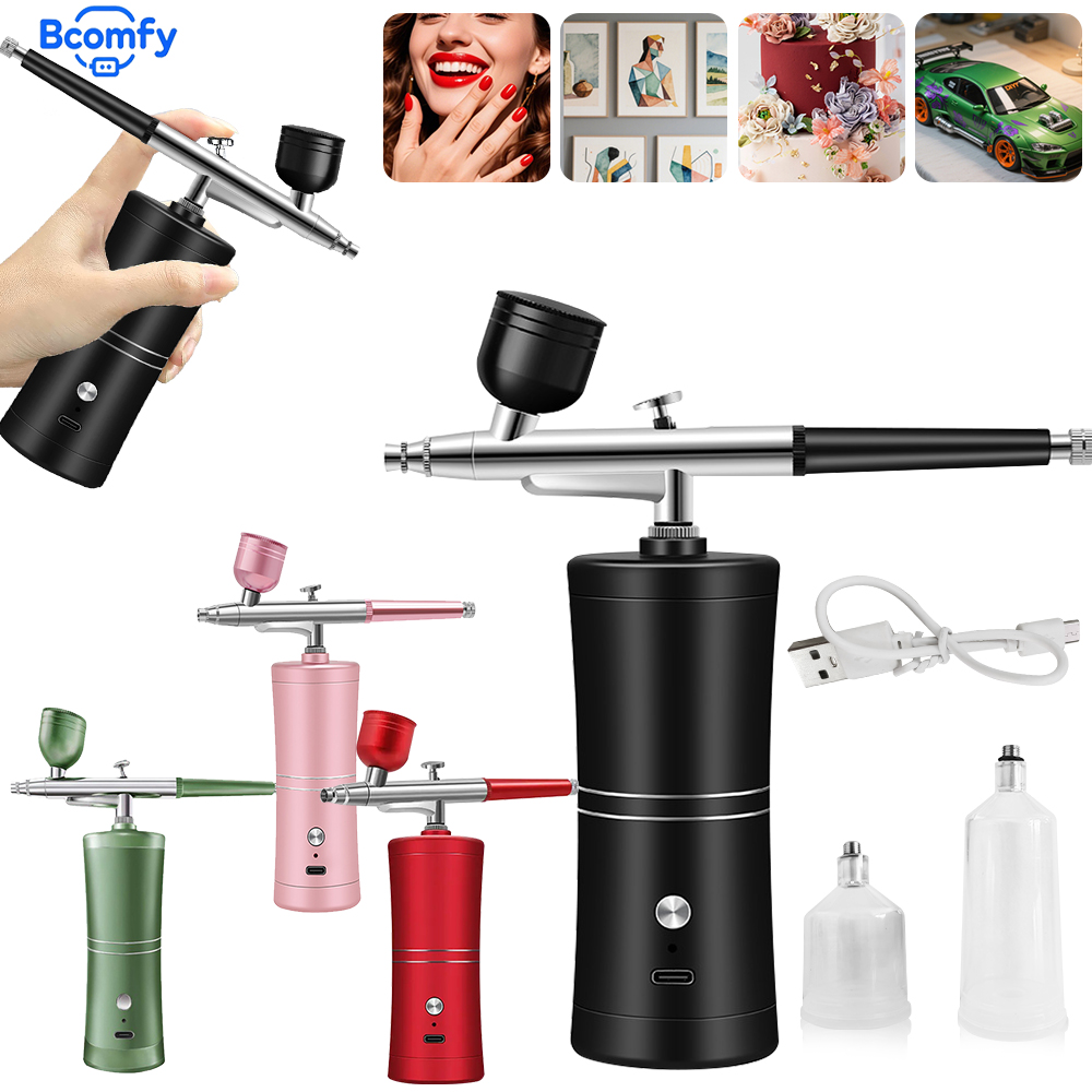 Airbrush Compressor Kit - Airbrush Nail with Compressor Cordless Portable