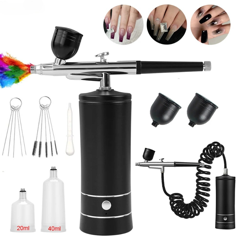 Airbrush Compressor Kit - Airbrush Nail Art Painting Kit with