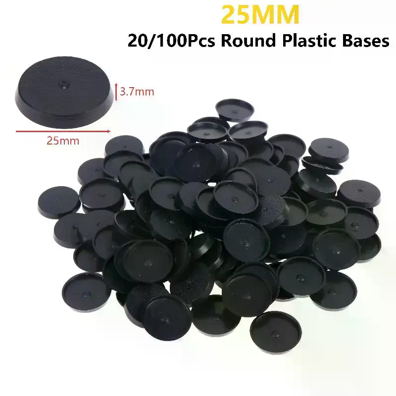 20/100Pcs 25mm Round Wargame M - огляд і ціна Model Figure Base