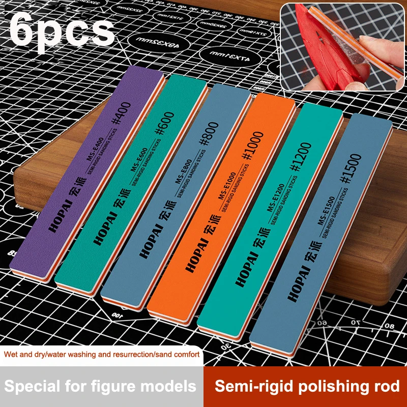 6Pcs MS-E400-1500 Semi-rigid S - огляд і ціна Sanding Stick Set