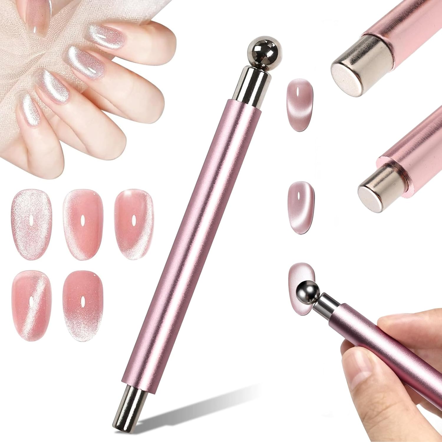 1/2Pcs Nail Cat Eye Magnetic B - огляд і ціна Sanding Stick Set