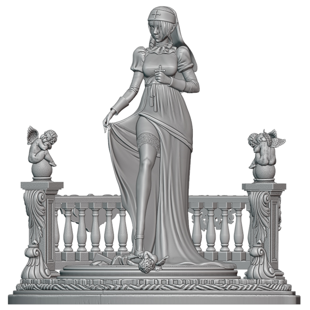 Elf Clergy Lady With Cross Orn - огляд і ціна Model Figure Base