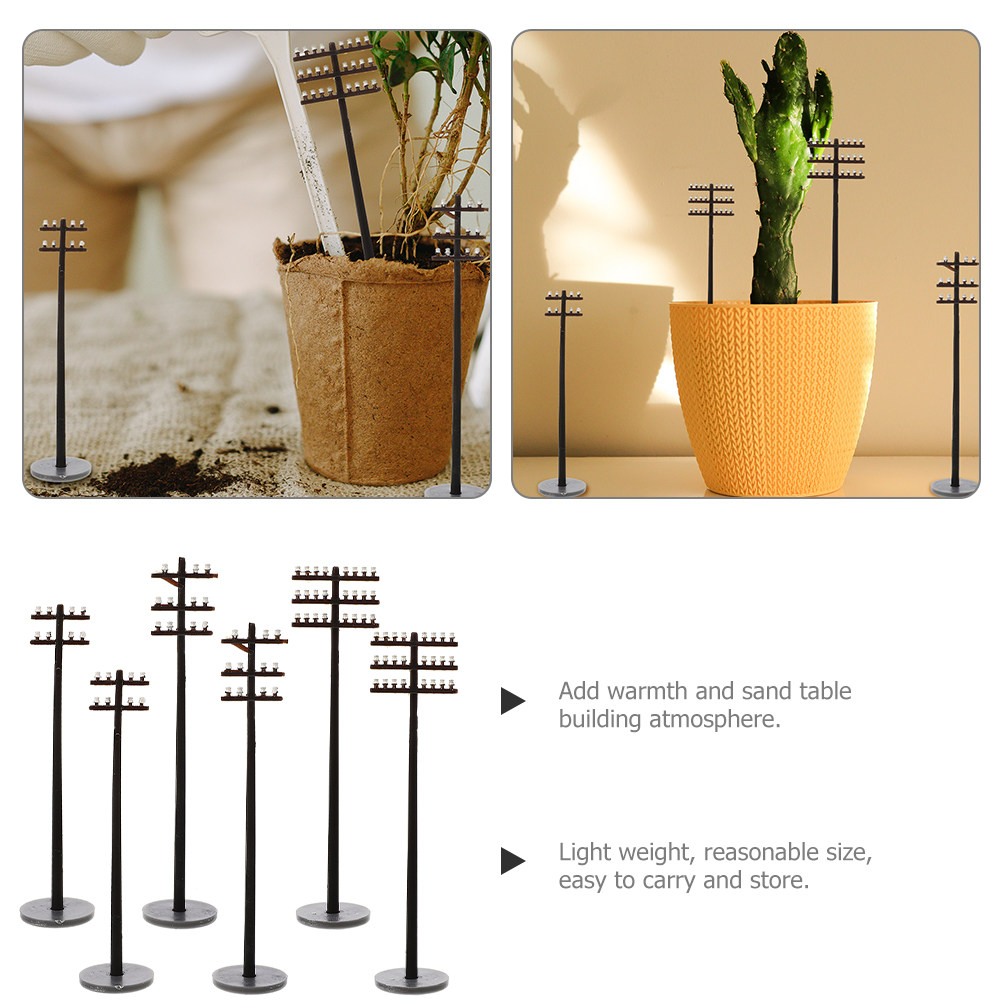 6Pcs Micro Telegraph Poles Smo - огляд і ціна Model Kit Plastic