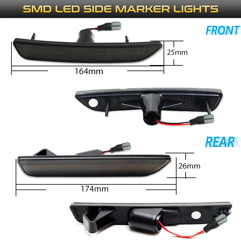 2pcs Car Front Rear Bumper Sid - огляд і ціна Model Kit Mustang