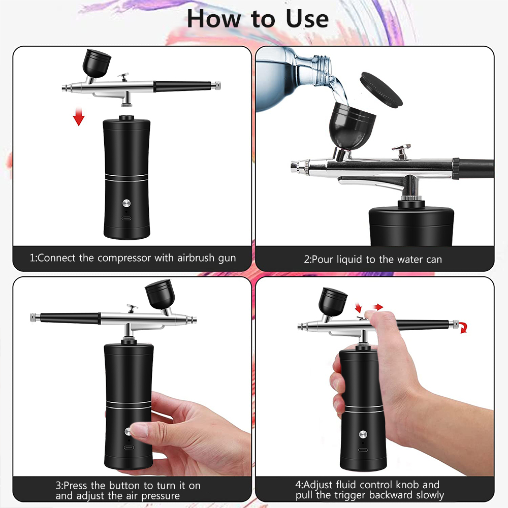 Airbrush Nail with Compressor  - огляд і ціна Airbrush Compressor Kit
