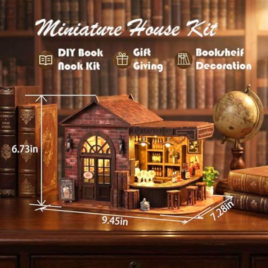 Book Nook Kit, 3D Wooden Minia - огляд і ціна Model Kit Wood